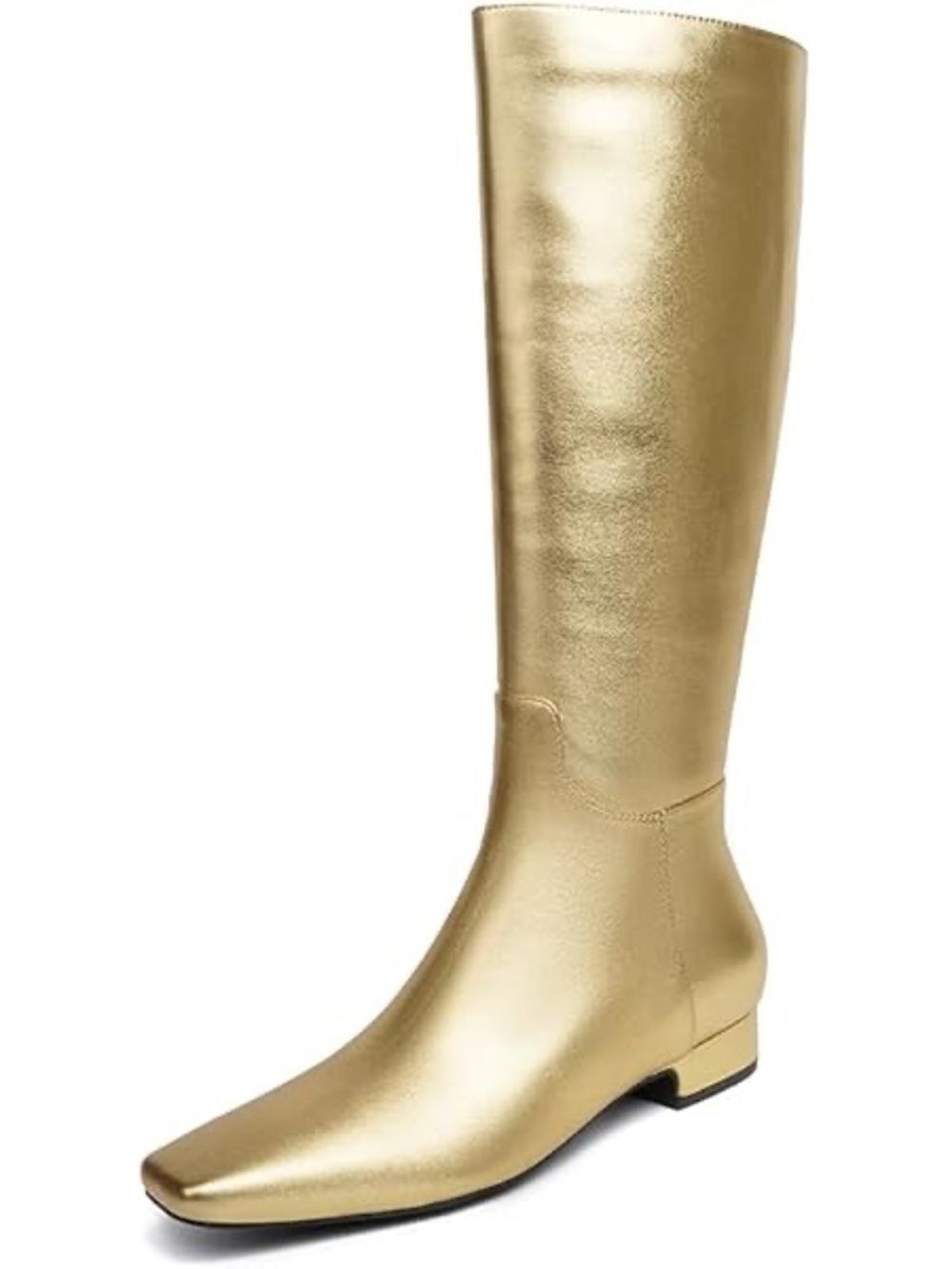 (Q6)Beauty Cry women's square toe knee-high boots with low chunky heel,size 10.5 - Picture 2 of 15